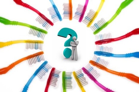 Image toothbrushes with question mark
